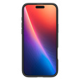 Pouzdro Spigen pro iPhone 16 Pro, Enzo Aramid MagSafe, karbonově černá / stříbrná + 9H tvrzené sklo
