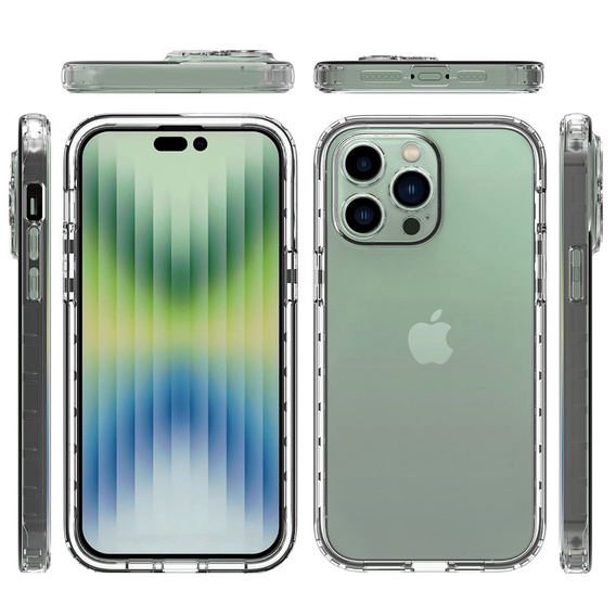 Pouzdro pro iPhone 14 Pro Max, Shockproof, s fólií, průhledné