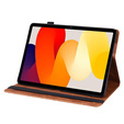 Pouzdro s klopou pro Xiaomi Redmi Pad SE 11", flower, hnědé
