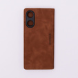 Pouzdro pro Oppo A78 5G, ERBORD Vintage peněženka s klopou, hnědé