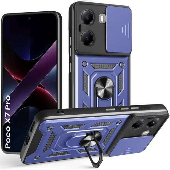Pouzdro pro Xiaomi Poco X7 Pro 5G, CamShield Slide, modré