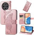 Klopové pouzdro pro Xiaomi Redmi 14C / Xiaomi Poco C75, Butterfly, růžové rose gold