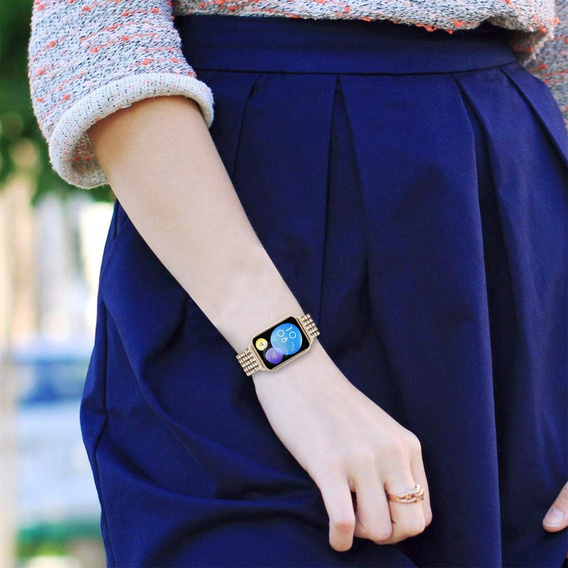 Diamantový náramek pro Xiaomi Smart Band 8 Pro, zlatý
