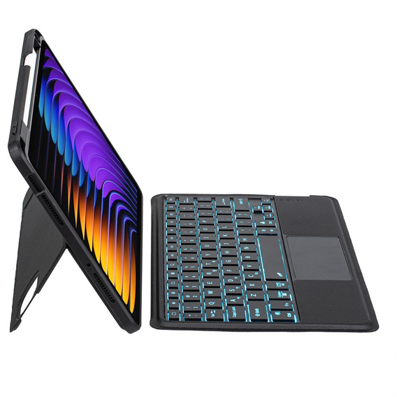 Pouzdro s klávesnicí pro Xiaomi Pad 7 / 7 Pro, klávesnice Touchpad, černé
