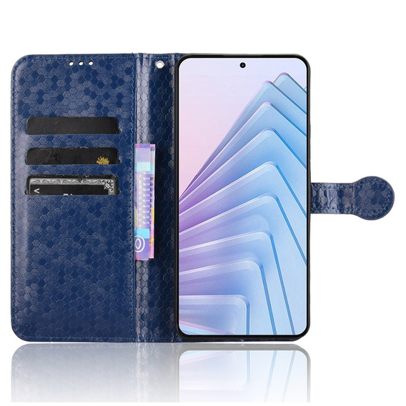Flipové pouzdro pro Xiaomi Redmi Note 14 4G, Wallet Rhombus, modré
