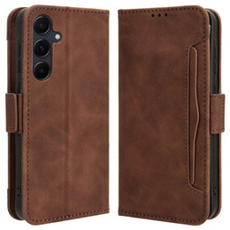 Klopové pouzdro pro Samsung Galaxy A35 5G, Card Slot, hnědé