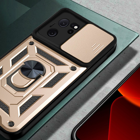 Pouzdro pro Xiaomi 13T / 13T Pro, CamShield Slide, zlaté