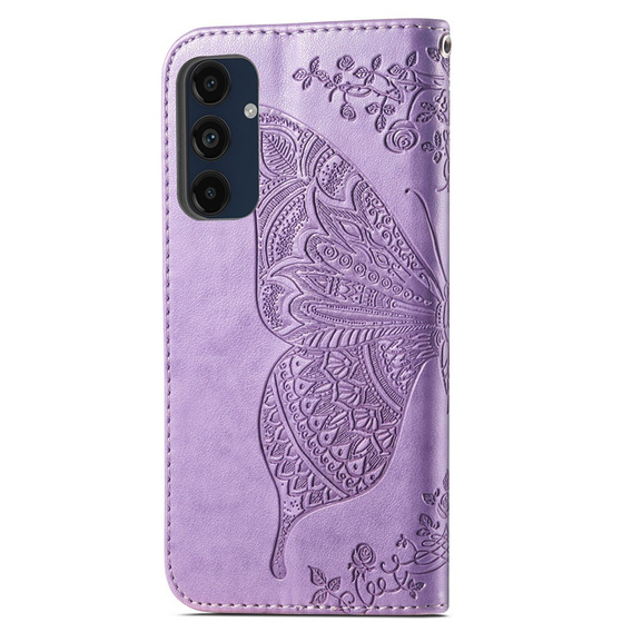 Klopové pouzdro pro Samsung Galaxy A16, Butterfly, fialové