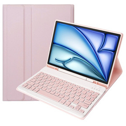 Pouzdro + klávesnice Apple iPad Air 11" 6 gen. 2024, Leather Pen Slot, růžové rose gold