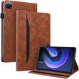 Pouzdro pro Xiaomi Pad 6, Classic, s prostorem pro stylus, hnědé