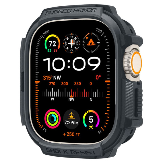 Pouzdro Spigen Rugged Armor Dark Gray pro Apple Watch Ultra 1 / 2 (49 mm)