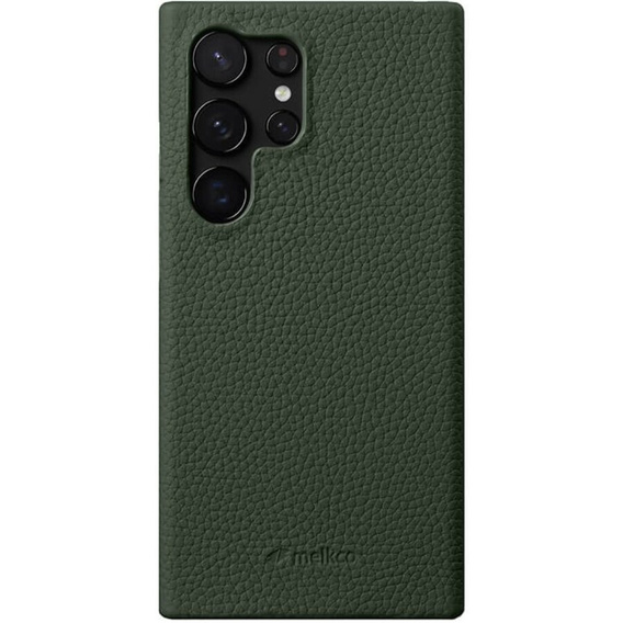 Pouzdro MELKCO pro Samsung Galaxy S24 Ultra, kožené, zelené
