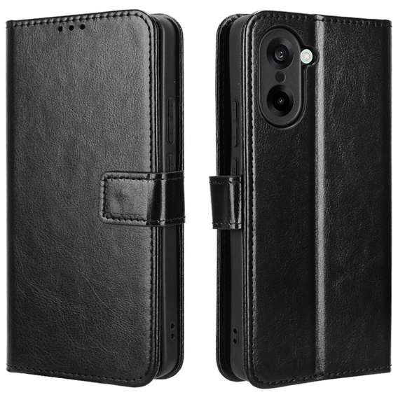 Klopové pouzdro pro OnePlus Nord CE5, Crazy Horse Wallet, černé