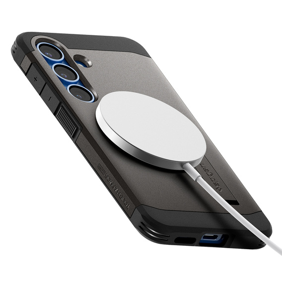 Pouzdro Spigen Tough Armor Mag Gunmetal pro Samsung Galaxy S25