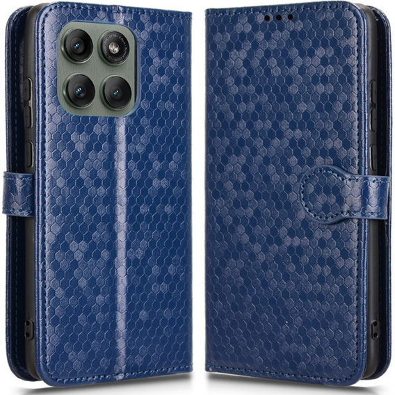 Flipové pouzdro pro Motorola Edge 60 Pro, Wallet Rhombus, modré