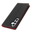 Klopové pouzdro pro Samsung Galaxy S25, Litchi Skin Grain, černé