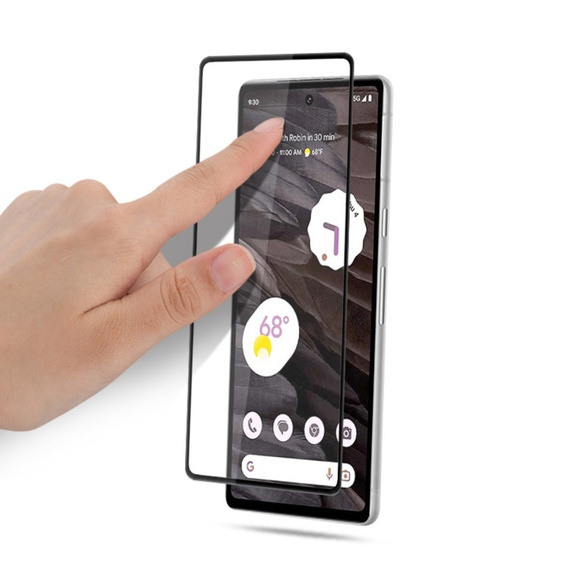 Tvrzené sklo Mocolo Full Glue pro Google Pixel 8A, černý rámeček
