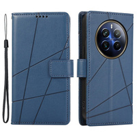 Pouzdro s klopou pro Realme 12 Pro 5G / 12 Pro+ 5G, Leather Line Wallet, modré