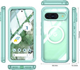 Pouzdro pro Google Pixel 9 / Google Pixel 9 Pro, Shockproof, se sklem, pro MagSafe, zelené