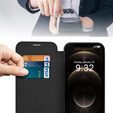 Klopové pouzdro pro iPhone 12 Pro, RFID Wallet MagSafe CamShield, černé