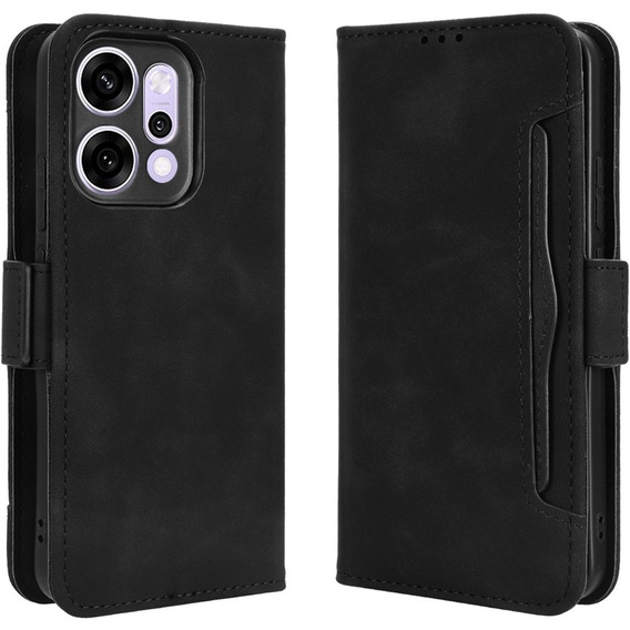 Klopové pouzdro pro Oppo Reno 14, slot na karty, peněženka, černé