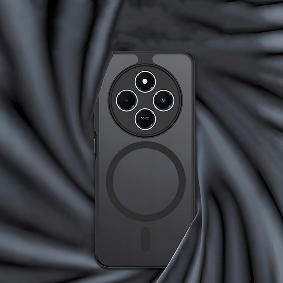 Pouzdro pro Xiaomi Redmi 14C / Xiaomi Poco C75, pro MagSafe, ERBORD Matt Case, černý + sklo na displej