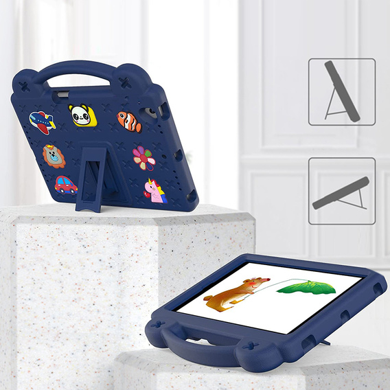 Dětské pouzdro pro Lenovo Tab M10 X505F X605F / Tab P10-X705F/L / Huawei T5 10.1, Cute Patterns, se stojánkem, námořnicky modré
