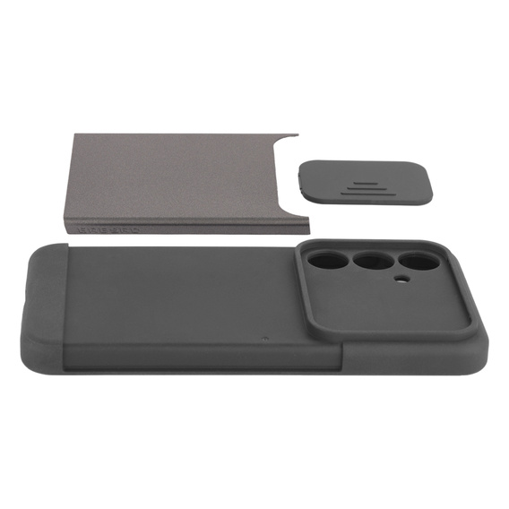 Pouzdro pro Samsung Galaxy S24, ERBORD CamProtect Slide Camera, šedé gunmetal