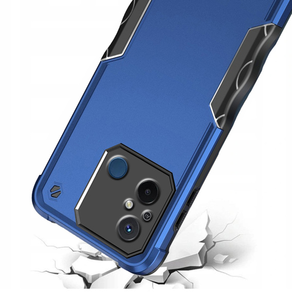 Pancéřové pouzdro pro Xiaomi Redmi 12C, Dual-Layer, námořnicky modré