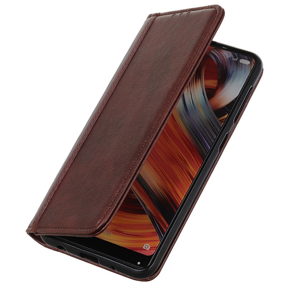 Pouzdro pro Samsung Galaxy A55 5G, Wallet Litchi Leather, hnědé