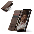 Pouzdro CASEME pro Huawei P30 Pro, Leather Wallet Case, tmavě hnědá