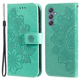 Klopové pouzdro pro Samsung Galaxy M34 5G, Mandala Flower, zelené