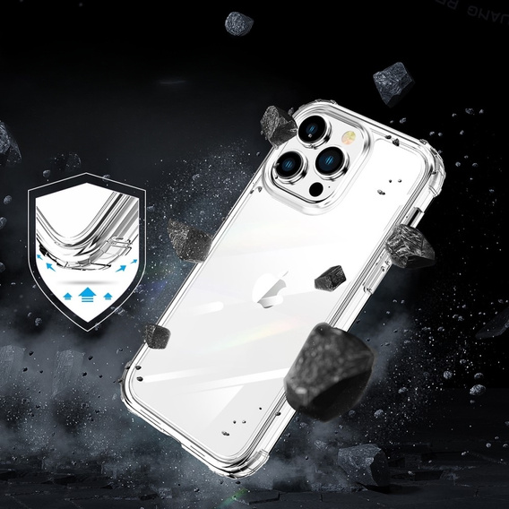 Pouzdro pro iPhone 14 Pro, Shockproof, s fólií, průhledné