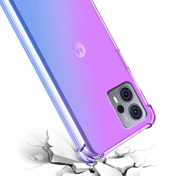 Pouzdro pro Motorola Moto G23 / G13 4G, Gradient Dropproof, Fialová / modrá