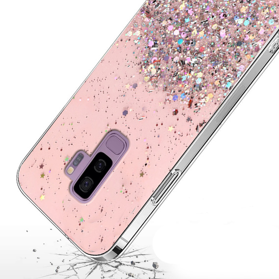 Pouzdro pro Samsung Galaxy S9+ Plus, Glittery, růžové