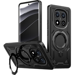 Pouzdro pro Xiaomi Redmi Note 14 Pro 5G /  Poco X7 5G, Military MagSafe, černé + 9H sklo