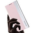 Klopové pouzdro pro Samsung Galaxy S22 5G, Side Magnetic, růžové