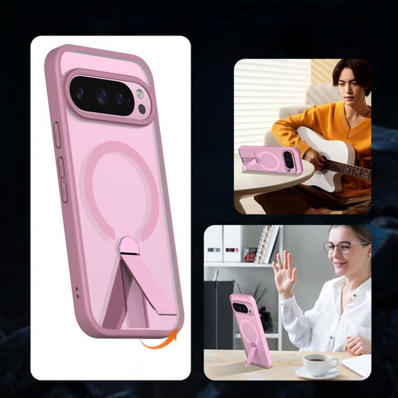 Hybridní pouzdro Fusion pro Google Pixel 10 Pro XL, pro MagSafe, se stojánkem, růžové