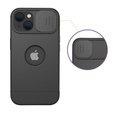 Pouzdro ERBORD MagSafe Cam Slider, černé + sklo na displej pro iPhone 13 / iPhone 14