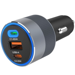Autonabíječka Forcell F-Energy Alu 85 W, 2 × USB-C + USB-A, PD / QC 4.0 / SFC 2.0