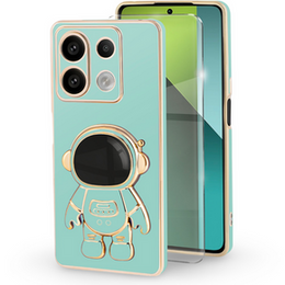 Pouzdro pro Xiaomi Redmi Note 13 Pro 5G, Astronaut, zelené + 9H tvrzené sklo