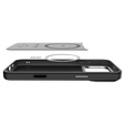 Spigen Enzo Aramid MagSafe pouzdro pro iPhone 17 Pro Max, karbonově černé / stříbrné