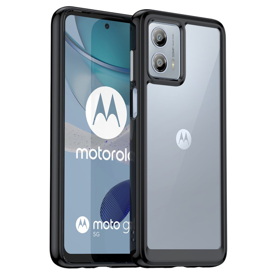 Pouzdro pro Motorola Moto G53 5G, Fusion Hybrid, transparentní / černé