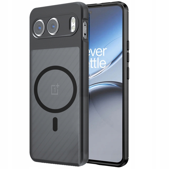 Pouzdro pro OnePlus Nord 4, pro MagSafe, ERBORD Matt Case, černý + sklo na displej
