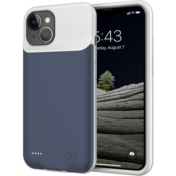 6500mAh bateriové pouzdro pro iPhone 13, modré 