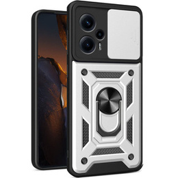 Pouzdro pro Xiaomi Poco F5, CamShield Slide, stříbrné
