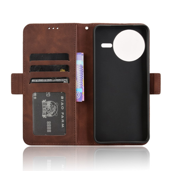 Klopové pouzdro pro Xiaomi Poco F7 Pro, Card Slot, hnědé