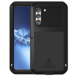 Pouzdro Love Mei pro Samsung Galaxy S22+ Plus, armored with glass, černé