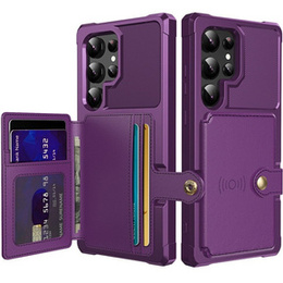 Pouzdro pro Samsung Galaxy S24 Ultra, Card Holder Kickstand, fialové