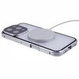 Magnetické pouzdro Dual Glass MagSafe pro iPhone 16 Pro, stříbrné